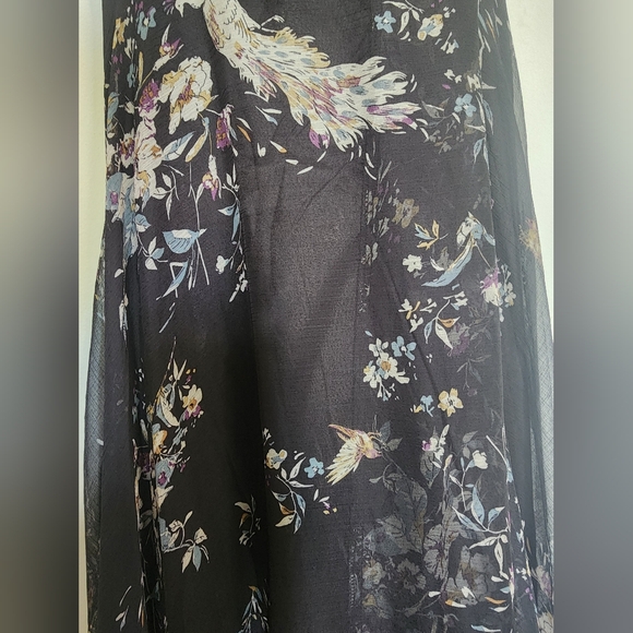 Lulu's Mood of the Night Black Floral Print Maxi Dress Size Medium - Picture 9 of 10